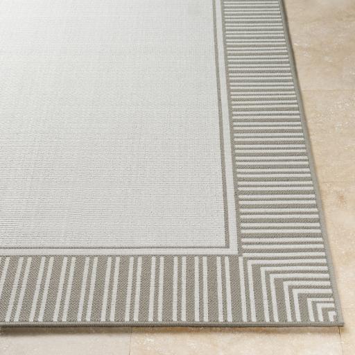 Surya Alfresco ALF-9681 Taupe White 7'3" Round Rug