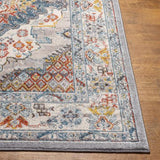 Surya Ankara AKR-2300 Brick Red Charcoal 5'3" Round Rug