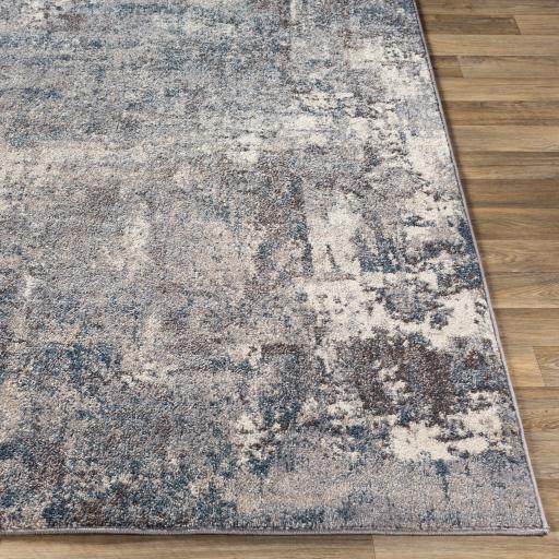 Surya Ankara AKR-2307 Charcoal Cream 6'7" Square Rug