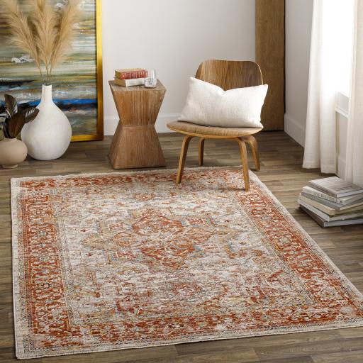 Surya Aspendos APS-2320 Black Brick Red 2'7" x 3'11" Rug