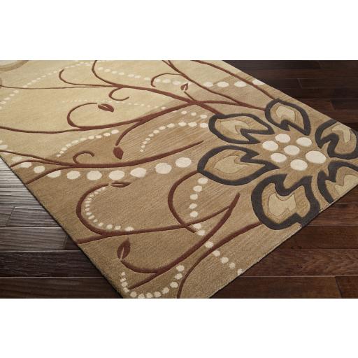 Surya Athena ATH-5006 Beige Brown 9'9" Square Rug