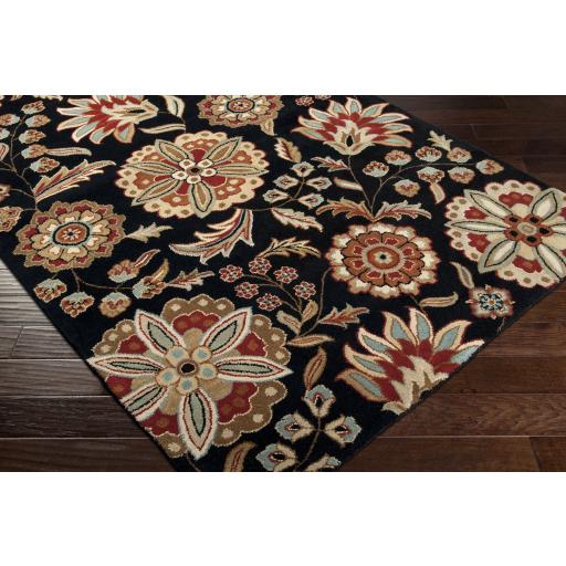 Surya Athena ATH-5017 Black Brown 6' x 9' Rug