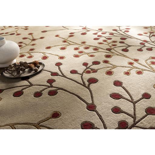 Surya Athena ATH-5053 Brown Burgundy 6' x 9' Oval Rug