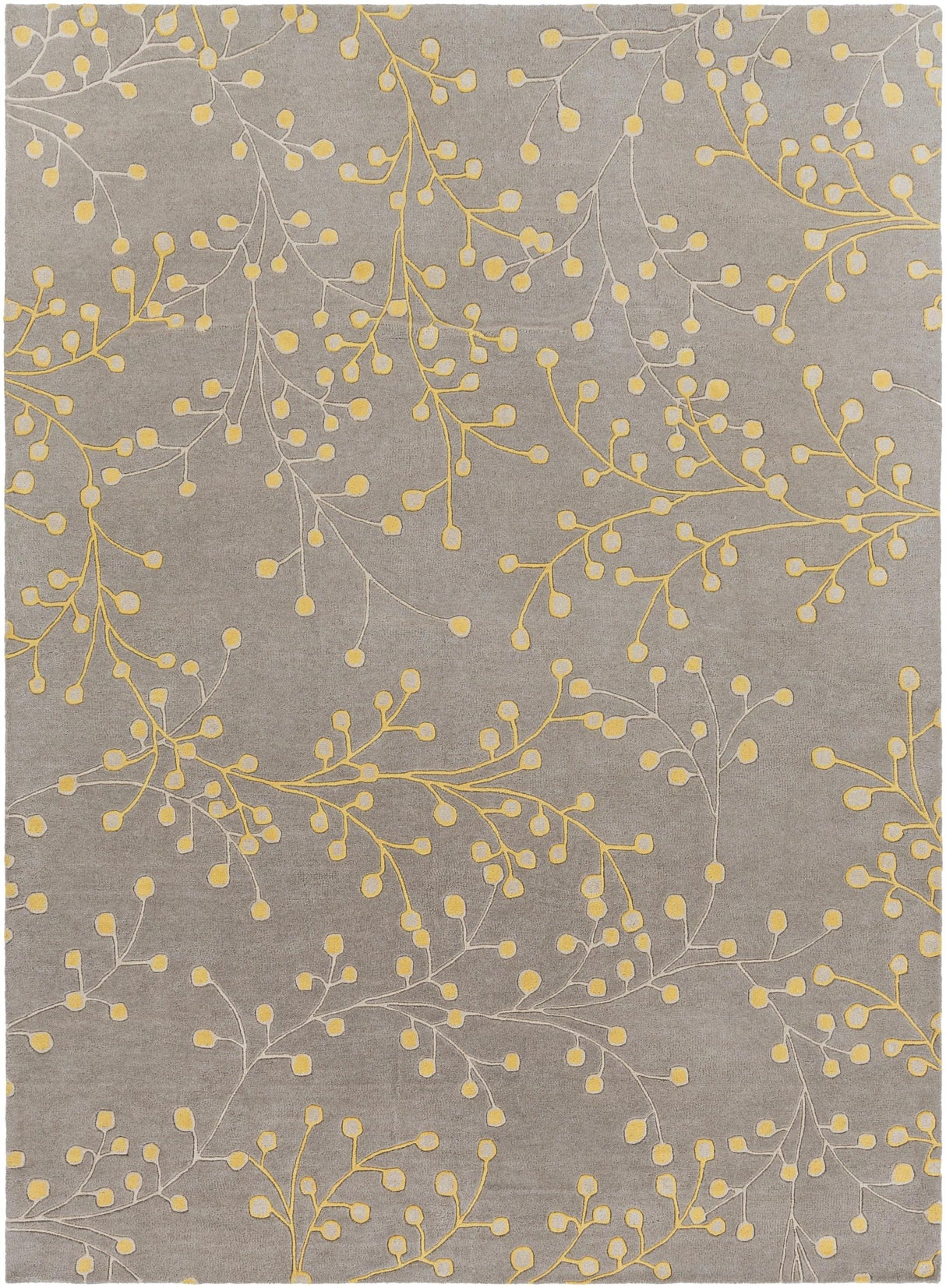 Surya Athena ATH-5060 Charcoal Mustard 6' x 9' Oval Rug