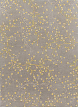Surya Athena ATH-5060 Charcoal Mustard 6' x 9' Oval Rug