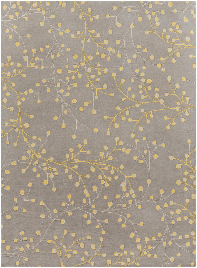Surya Athena ATH-5060 Charcoal Mustard 6' x 9' Oval Rug