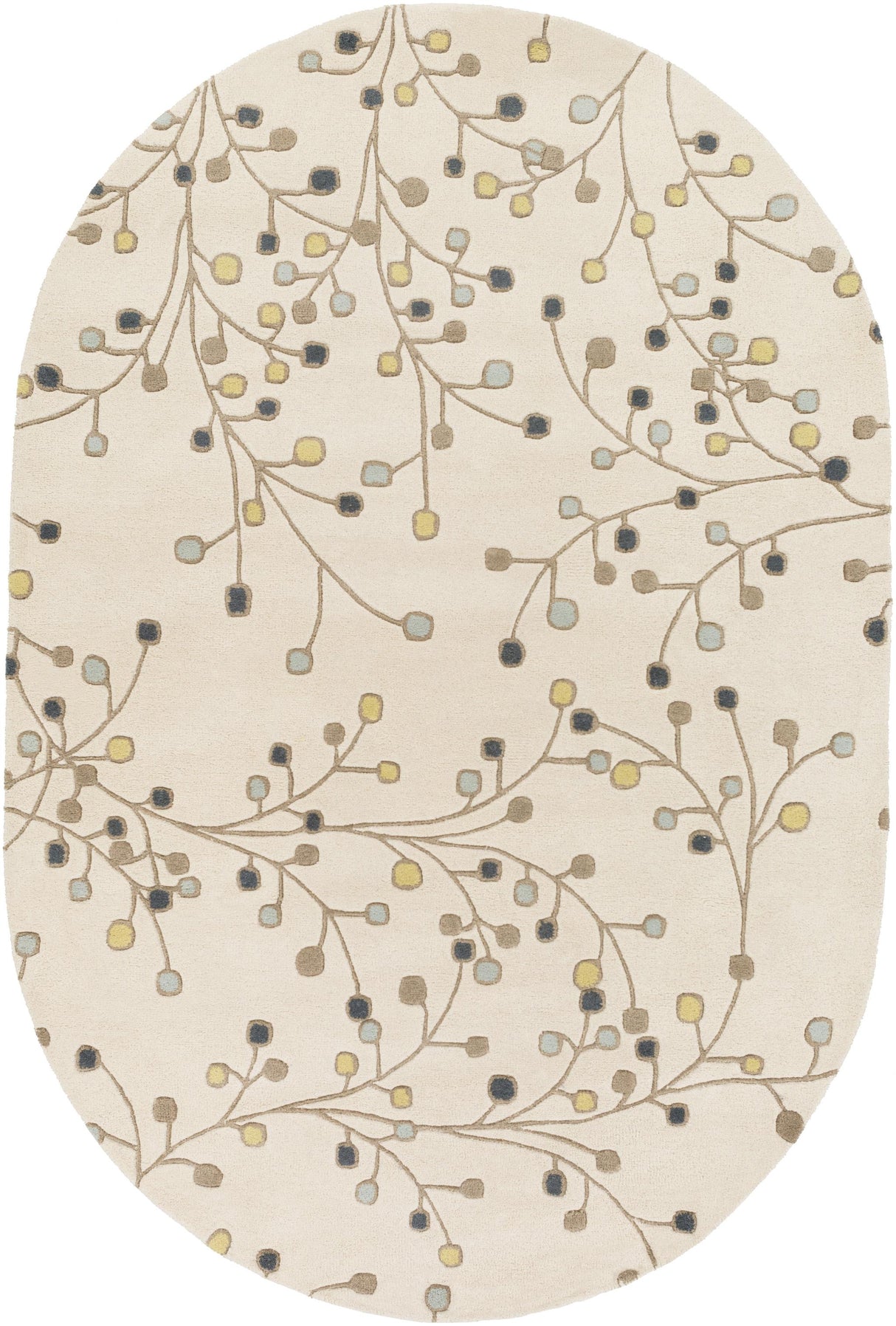 Surya Athena ATH-5116 Brown Denim 6' x 9' Oval Rug