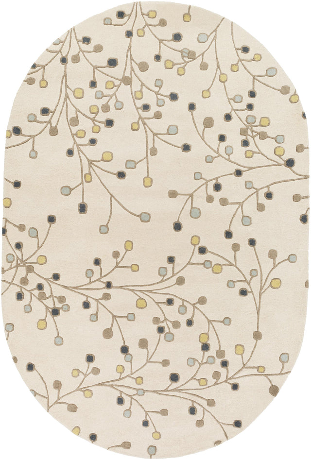 Surya Athena ATH-5116 Brown Denim 6' x 9' Oval Rug