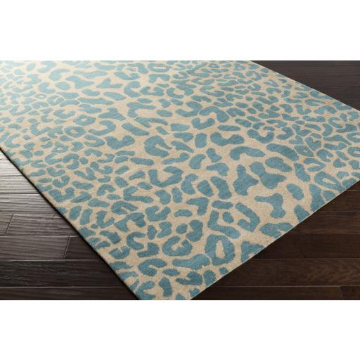 Surya Athena ATH-5120 Deep Teal Light Brown 3' x 12' Rug