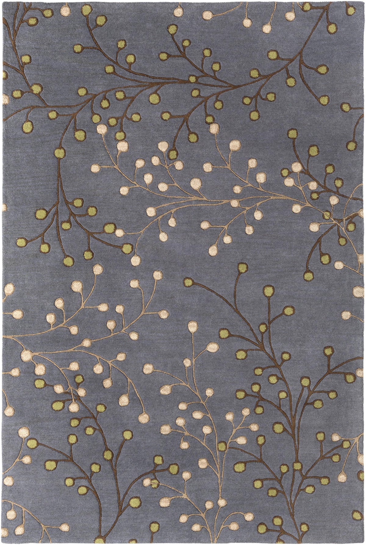 Surya Athena ATH-5125 Dark Brown Denim 6' x 9' Oval Rug