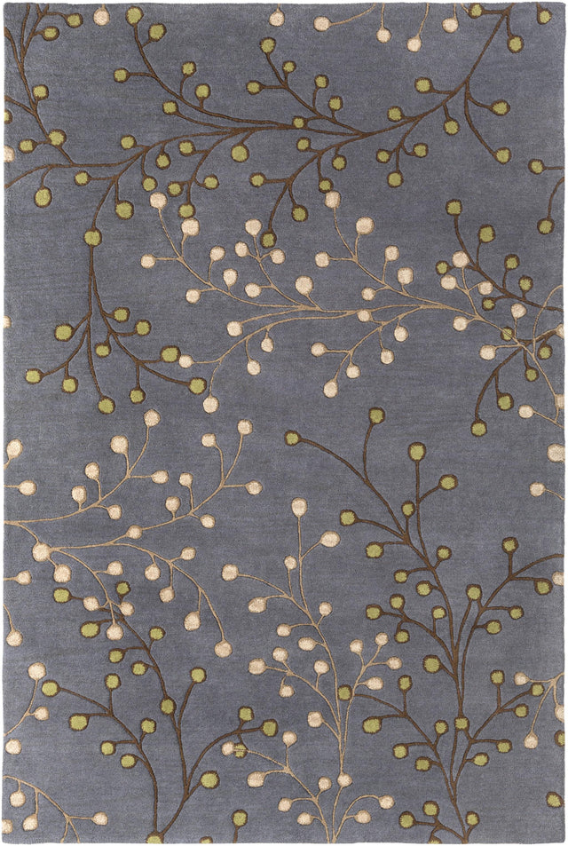 Surya Athena ATH-5125 Dark Brown Denim 6' x 9' Oval Rug