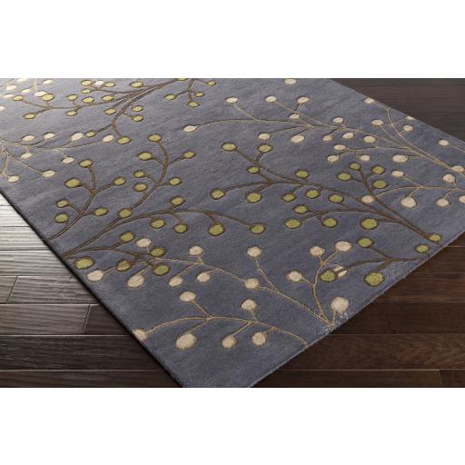 Surya Athena ATH-5125 Dark Brown Denim 6' Round Rug