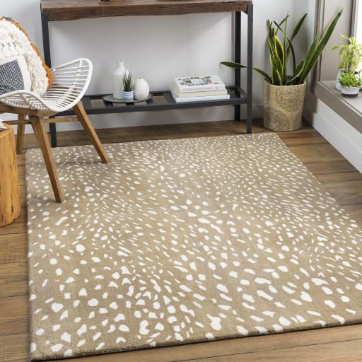 Surya Athena ATH-5162 Cream Light Brown 6' x 9' Oval Rug