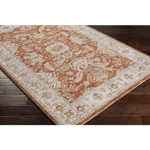 Surya Avant Garde AVT-2317 Brick Red Charcoal 6'7" Round Rug
