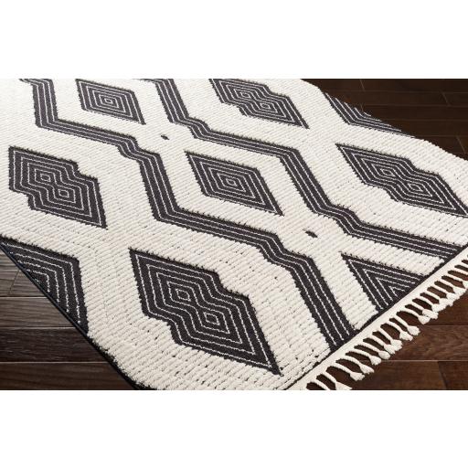 Surya Azilal AZI-2300 Black Ivory 5'3" x 7'3" Rug