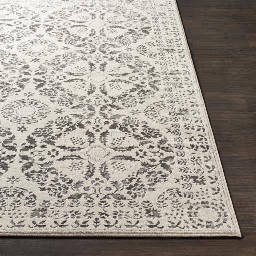 Surya Bahar BHR-2318 Charcoal Light Beige 6'7" Square Rug