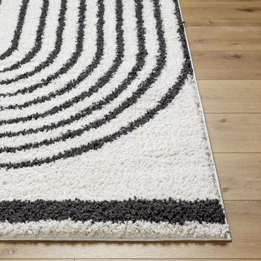 Surya Birmingham BMM-2312 Black Ivory 5'3" x 7' Rug