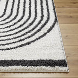 Surya Birmingham BMM-2312 Black Ivory 5'3" x 7' Rug