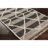 Surya Cadiz CDZ-2304 Black Cream 5' x 7'6" Rug