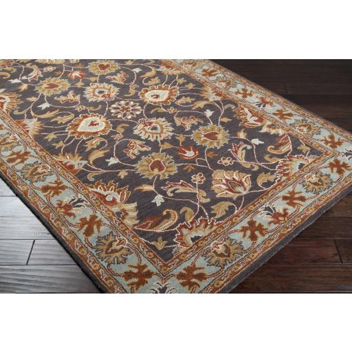 Surya Caesar CAE-1004 Burnt Orange Charcoal 6' x 9' Oval Rug
