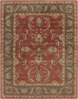 Surya Caesar CAE-1007 Brick Red Dark Brown 6' x 9' Oval Rug
