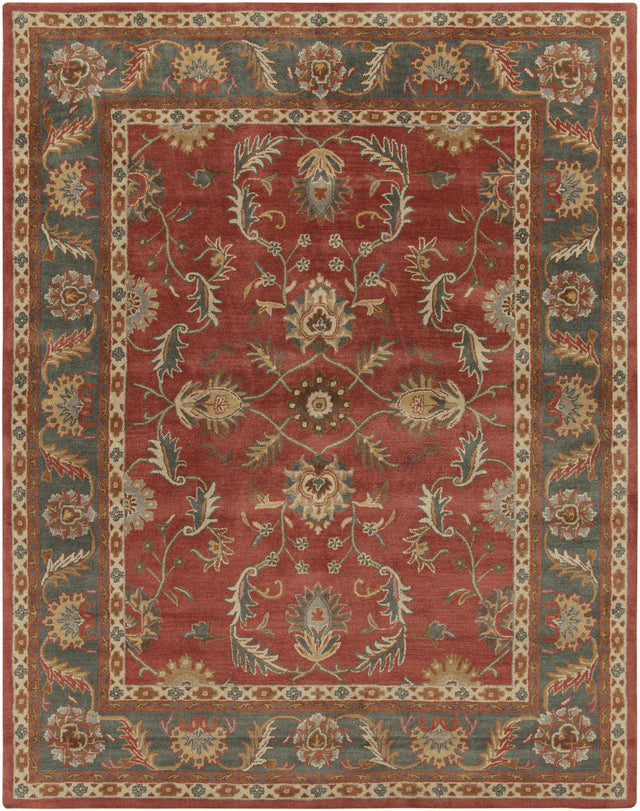 Surya Caesar CAE-1007 Brick Red Dark Brown 6' x 9' Oval Rug
