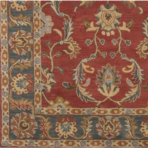 Surya Caesar CAE-1007 Brick Red Dark Brown 6' Round Rug