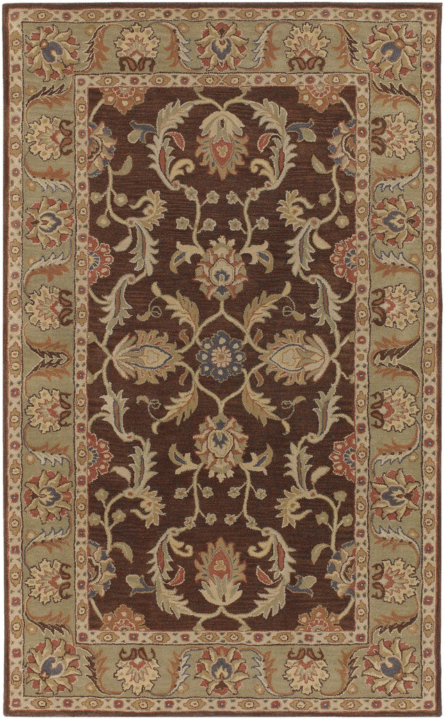 Surya Caesar CAE-1009 Beige Brick Red 6' x 9' Oval Rug