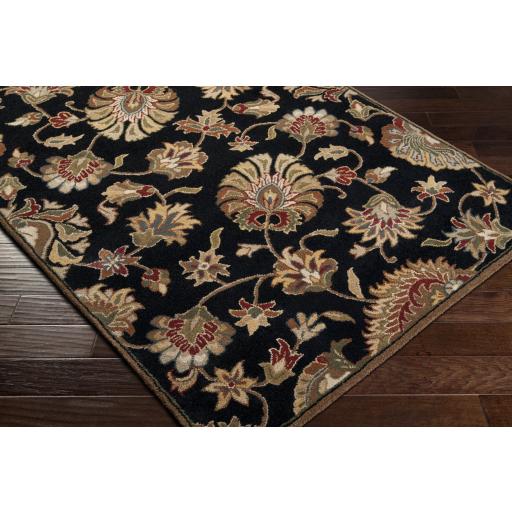 Surya Caesar CAE-1027 Beige Black 4' Round Rug