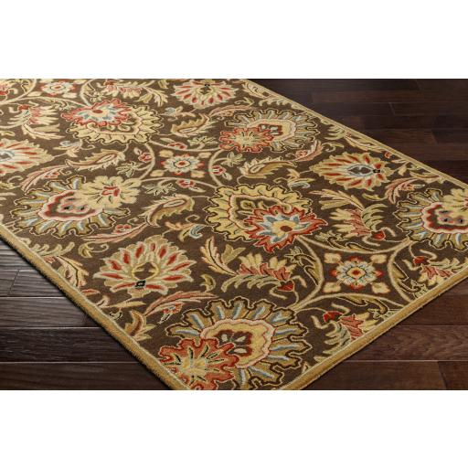 Surya Caesar CAE-1028 Black Brick Red 2'6" x 8' Rug