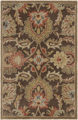 Surya Caesar CAE-1028 Black Brick Red 6' x 9' Oval Rug