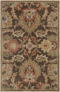 Surya Caesar CAE-1028 Black Brick Red 6' x 9' Oval Rug