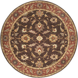 Surya Caesar CAE-1036 Beige Brick Red 6' x 9' Oval Rug