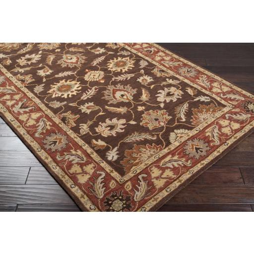 Surya Caesar CAE-1036 Beige Brick Red 8' Round Rug