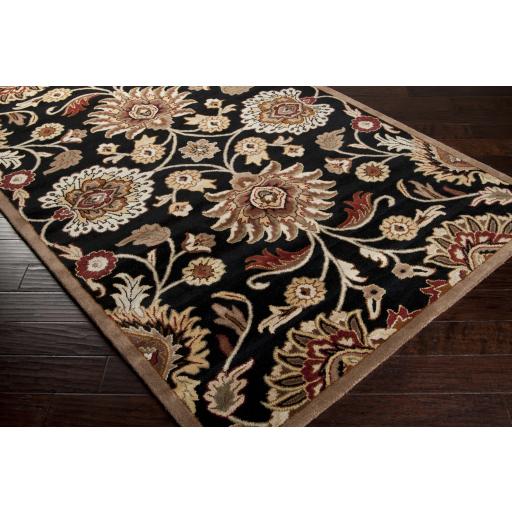 Surya Caesar CAE-1053 Black Brown 5' x 8' Rug