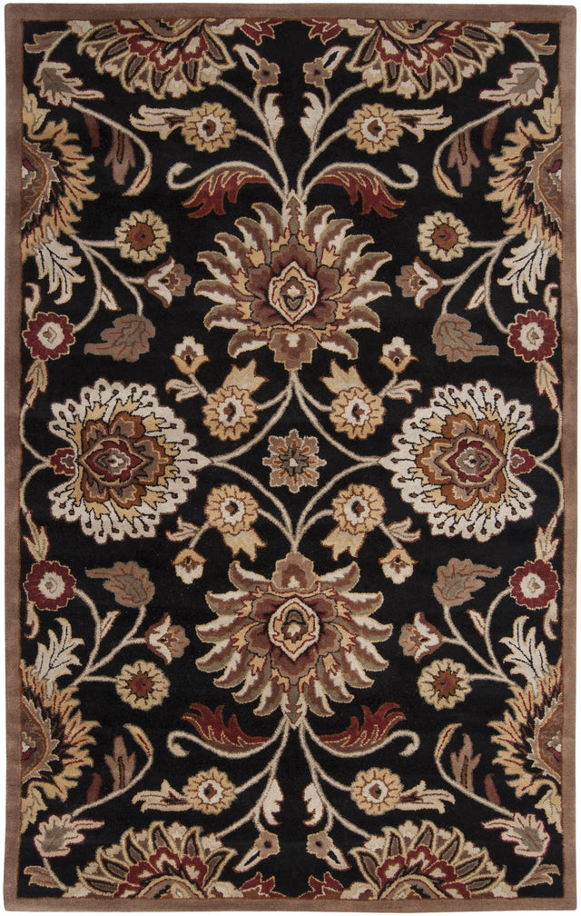 Surya Caesar CAE-1053 Black Brown 6' x 9' Oval Rug