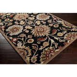 Surya Caesar CAE-1053 Black Brown 6' Square Rug
