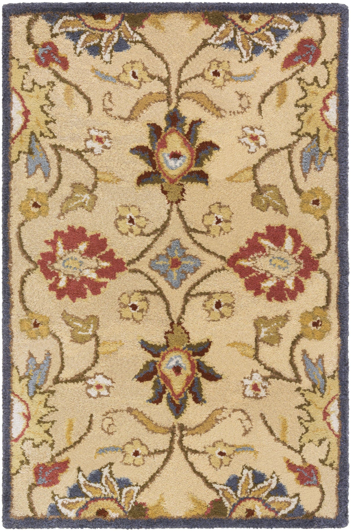 Surya Caesar CAE-1116 Blue Brick Red 6' x 9' Oval Rug
