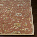 Surya Caesar CAE-1119 Black Brick Red 6' Square Rug