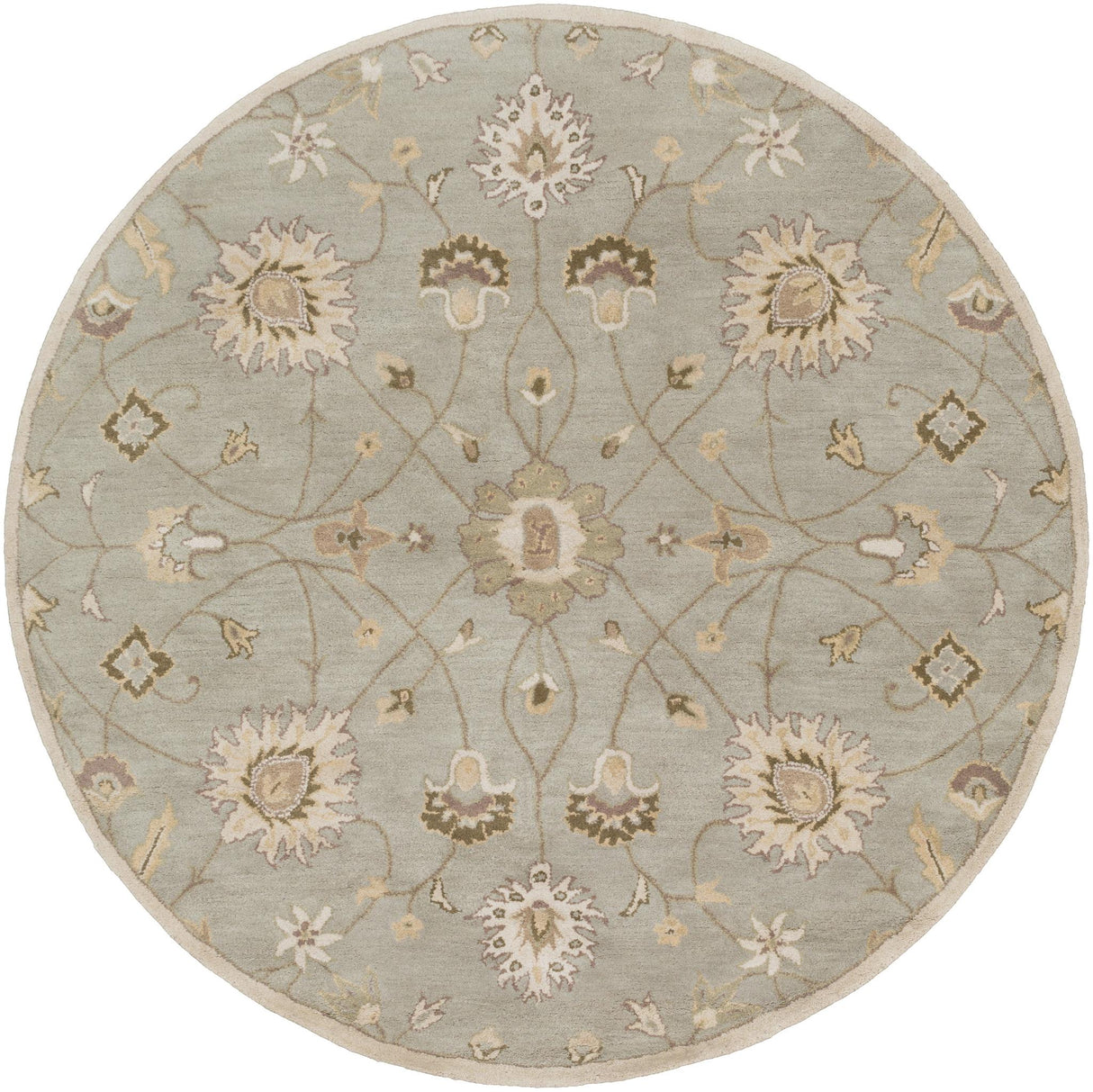 Surya Caesar CAE-1121 Gray Ivory 6' x 9' Oval Rug