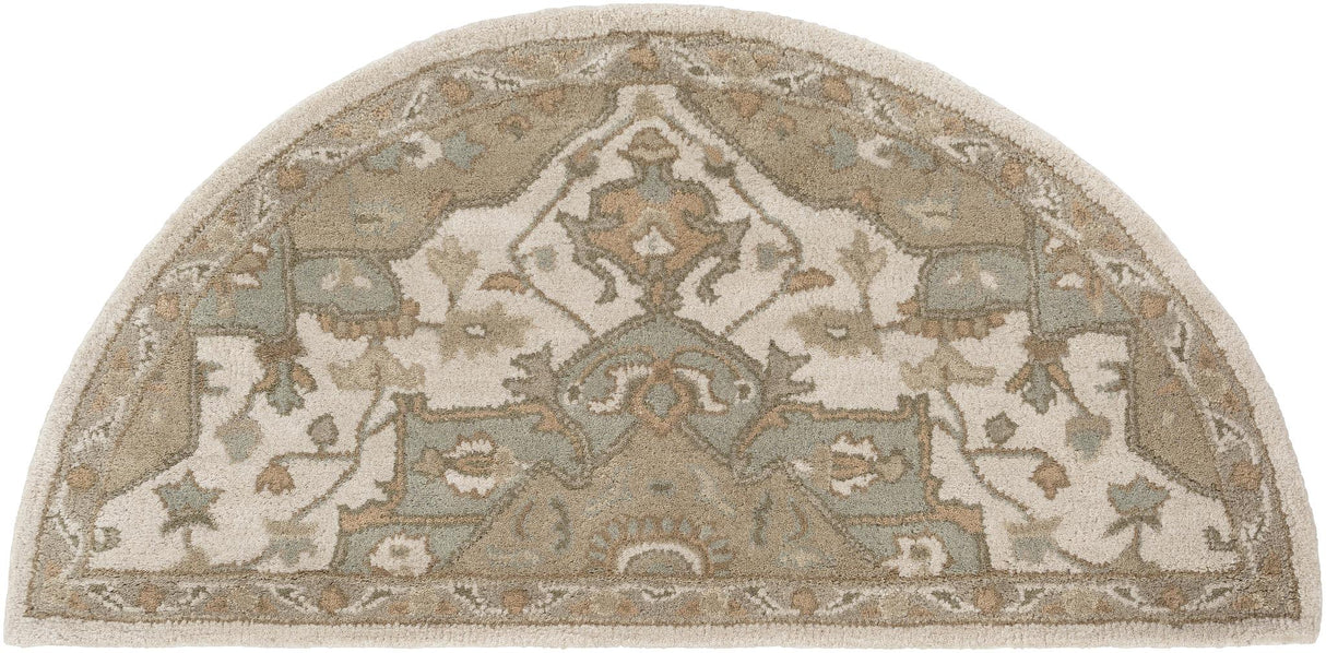 Surya Caesar CAE-1143 Beige Dark Brown 6' x 9' Oval Rug