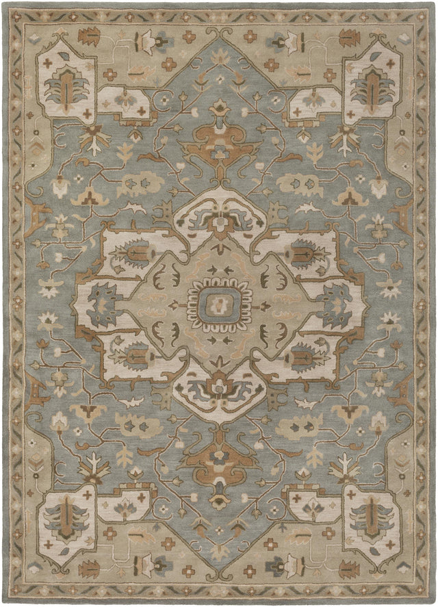 Surya Caesar CAE-1144 Beige Dark Brown 6' x 9' Oval Rug