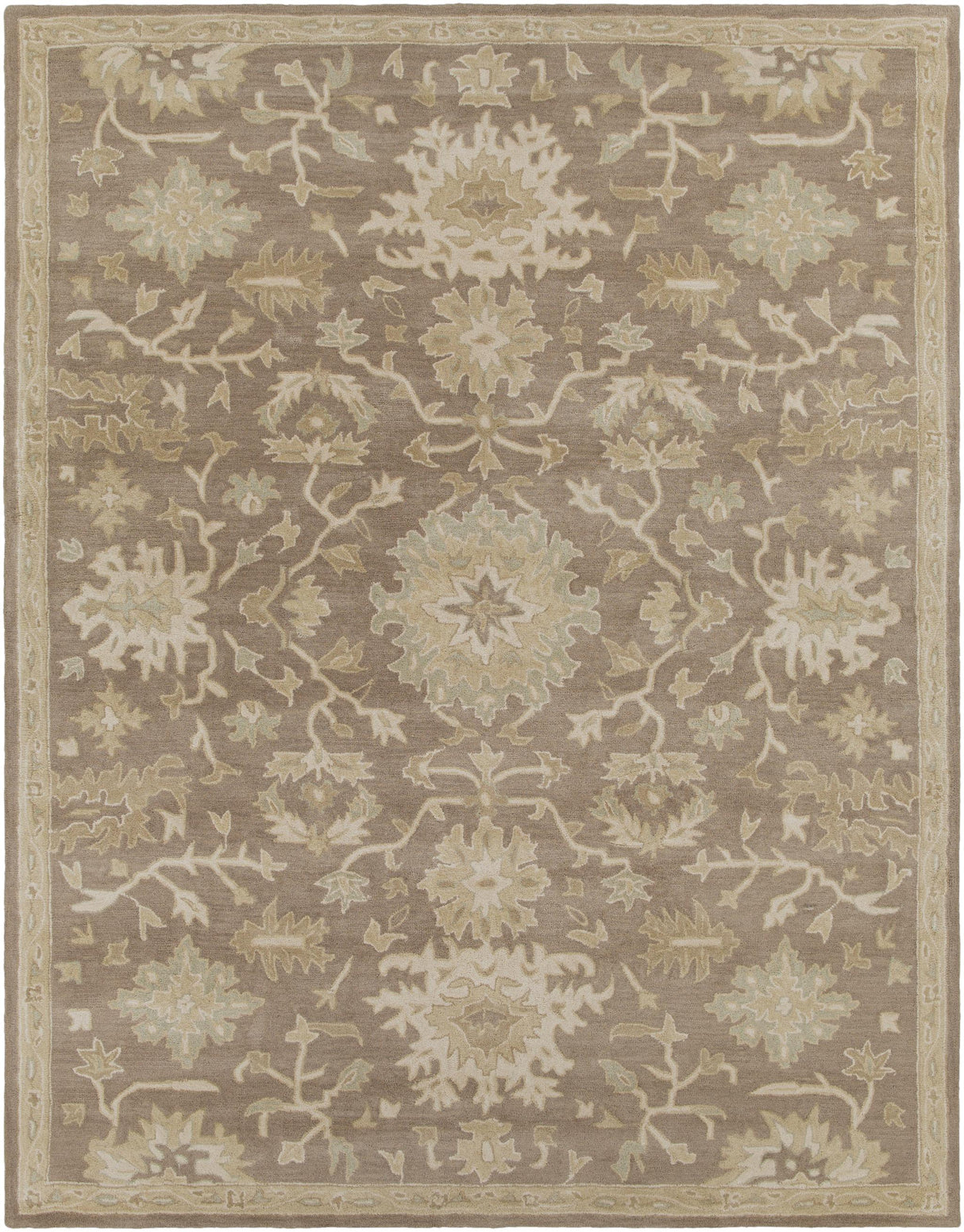 Surya Caesar CAE-1149 Beige Dark Brown 6' x 9' Oval Rug