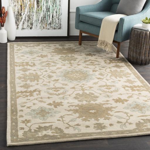 Surya Caesar CAE-1161 Light Beige Olive 6' x 9' Oval Rug