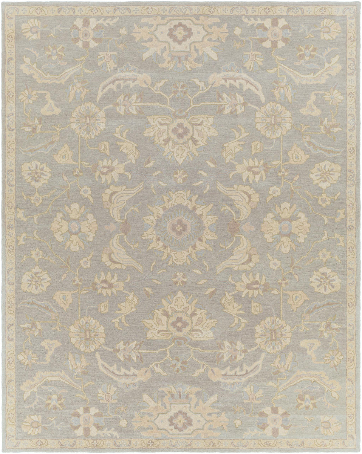 Surya Caesar CAE-1162 Beige Charcoal 6' x 9' Oval Rug