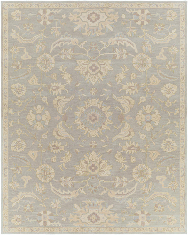 Surya Caesar CAE-1162 Beige Charcoal 6' x 9' Oval Rug