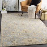 Surya Caesar CAE-1162 Beige Charcoal 6' x 9' Oval Rug