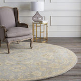 Surya Caesar CAE-1162 Beige Charcoal 6' x 9' Oval Rug
