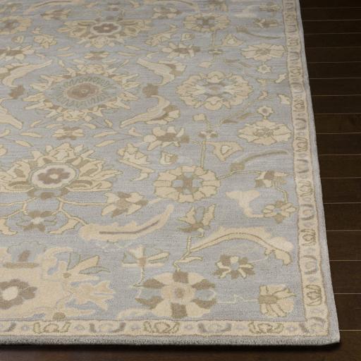 Surya Caesar CAE-1162 Beige Charcoal 6' x 9' Oval Rug