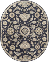 Surya Caesar CAE-1164 Brown Ink Blue 6' x 9' Oval Rug